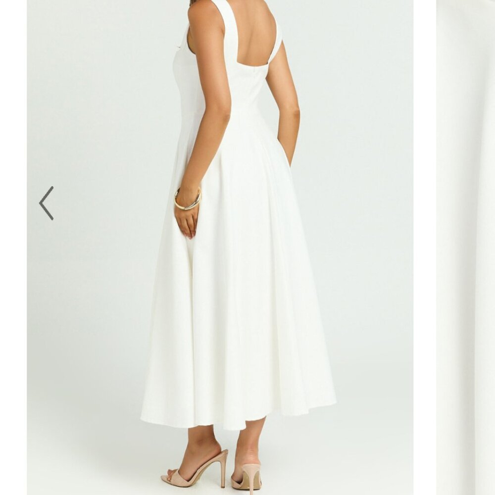 Showpo Bernie White Midi Dress - Picture 2 of 8